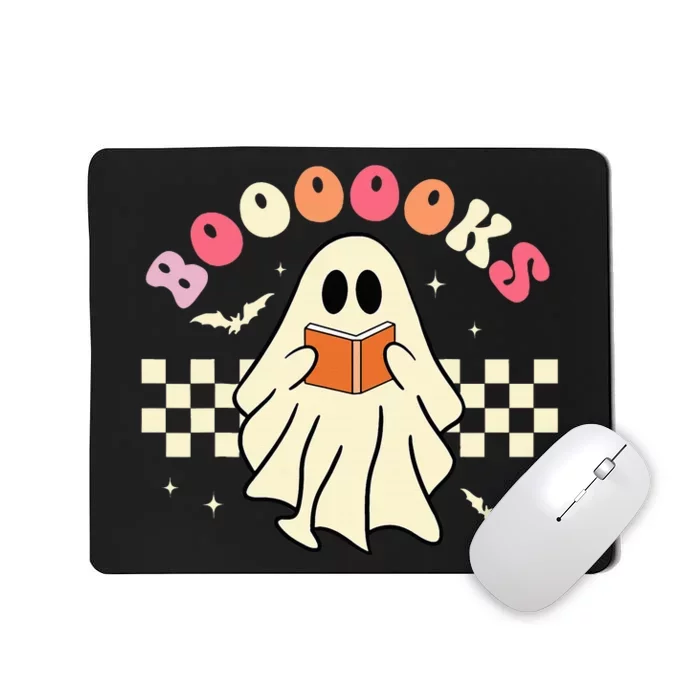 Spooky Ghost Reading Book Halloween Teacher Gift Mousepad