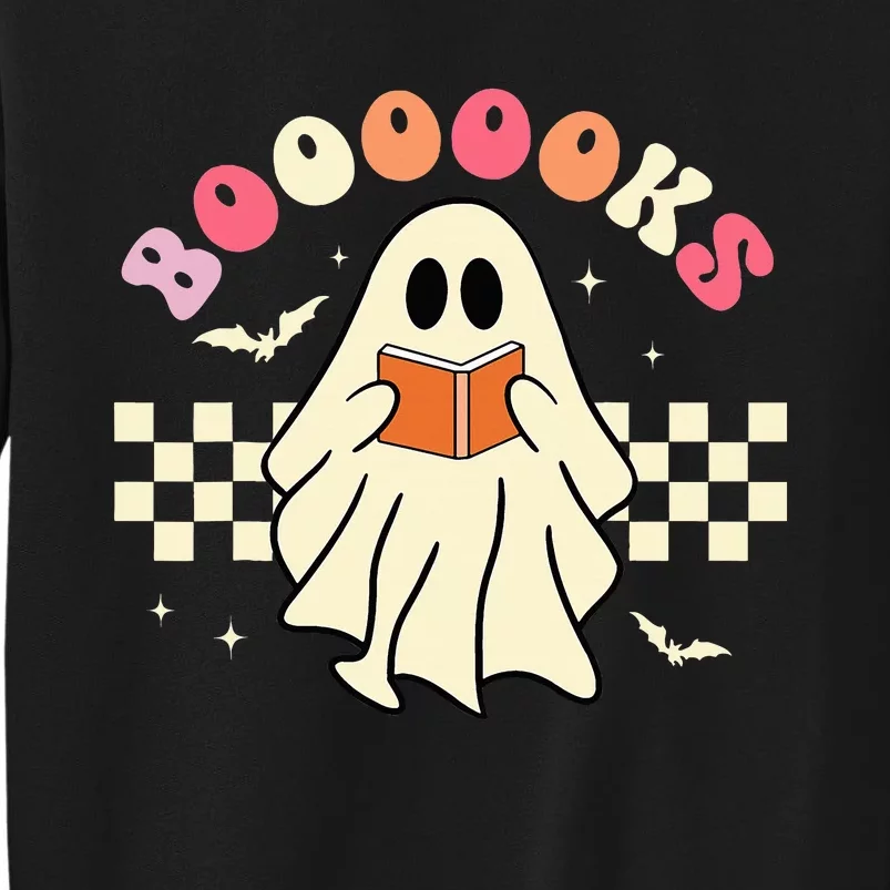 Spooky Ghost Reading Book Halloween Teacher Gift Tall Sweatshirt