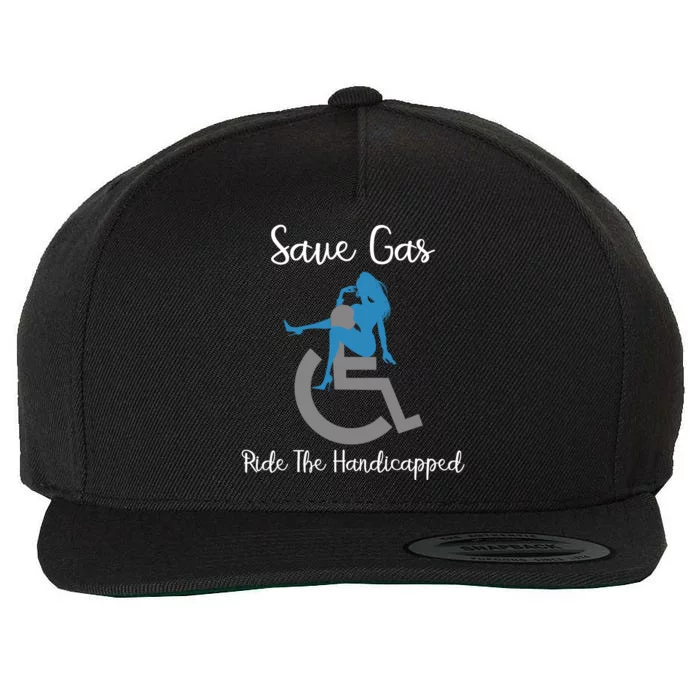 SAVE GAS RIDE THE Handicapped Wool Snapback Cap