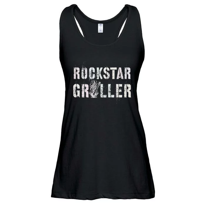 Summer Grilling Rockstar Griller Pit Dad Patio Meat Gangster Ladies Essential Flowy Tank