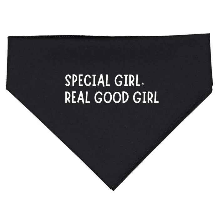 Special Girl Real Good Girl Funny Girls Christmas USA-Made Doggie Bandana