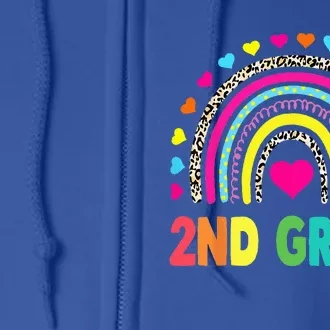 Second Grade Rainbow Teacher Team 2nd Grade Squad Full Zip Hoodie