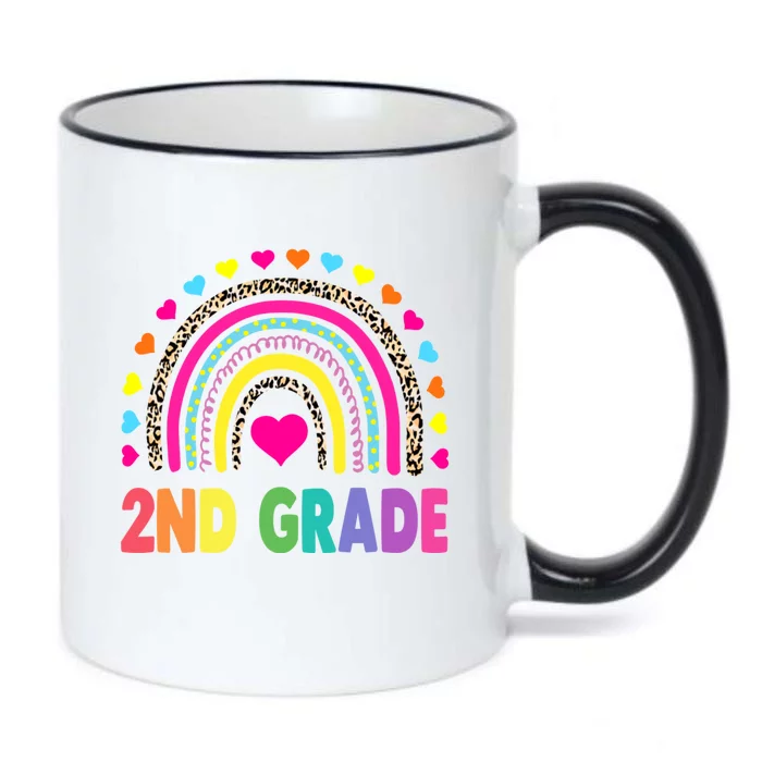 Second Grade Rainbow Girls Boys Teacher Team 2nd Grade Squad Black Color Changing Mug