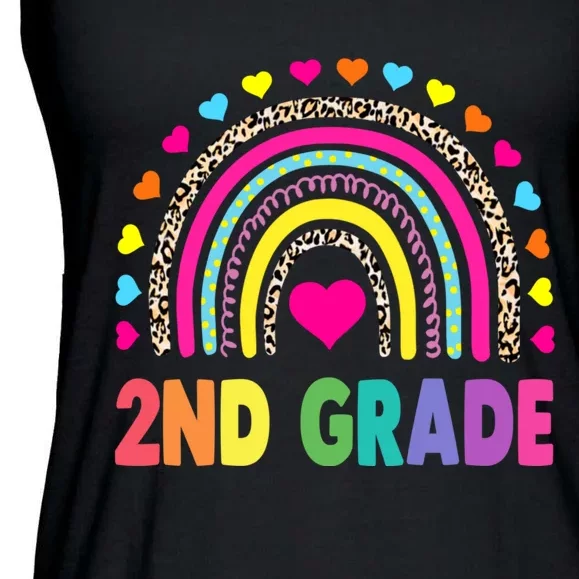 Second Grade Rainbow Girls Boys Teacher Team 2nd Grade Squad Ladies Essential Flowy Tank