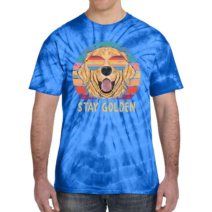 Stay Golden Retriever Dog Funny Gift Tie-Dye T-Shirt