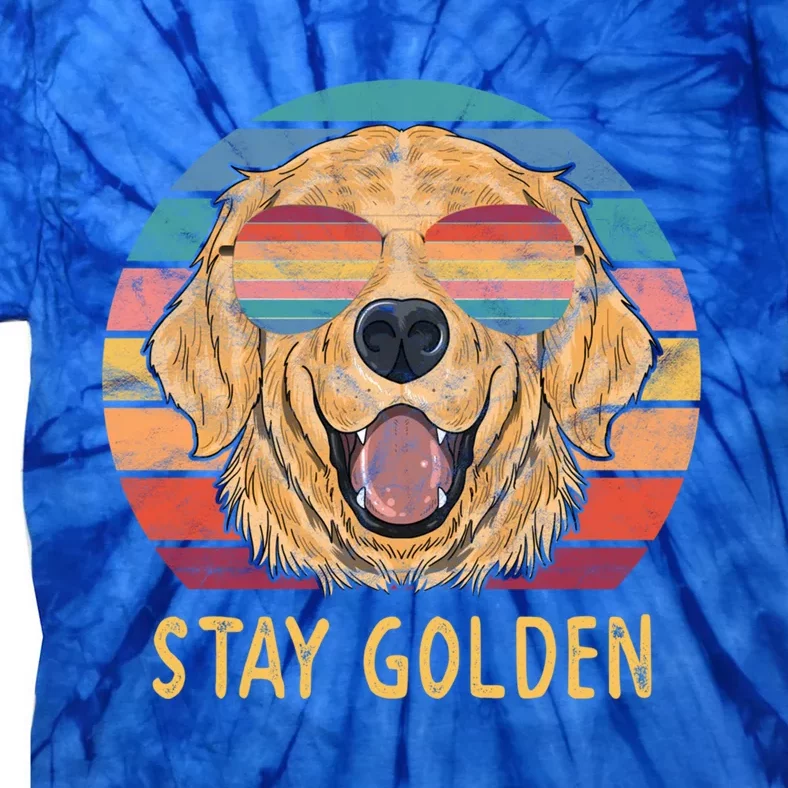 Stay Golden Retriever Dog Funny Gift Tie-Dye T-Shirt