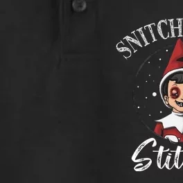 Snitches Get Stitches Elf On A Self Funny Christmas Xmas Holiday Dry Zone Grid Performance Polo