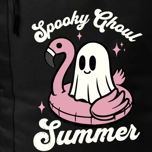 Spooky Ghoul Summer Cute Ghost Flamingo Summer Vibes Beach Daily Commute Backpack