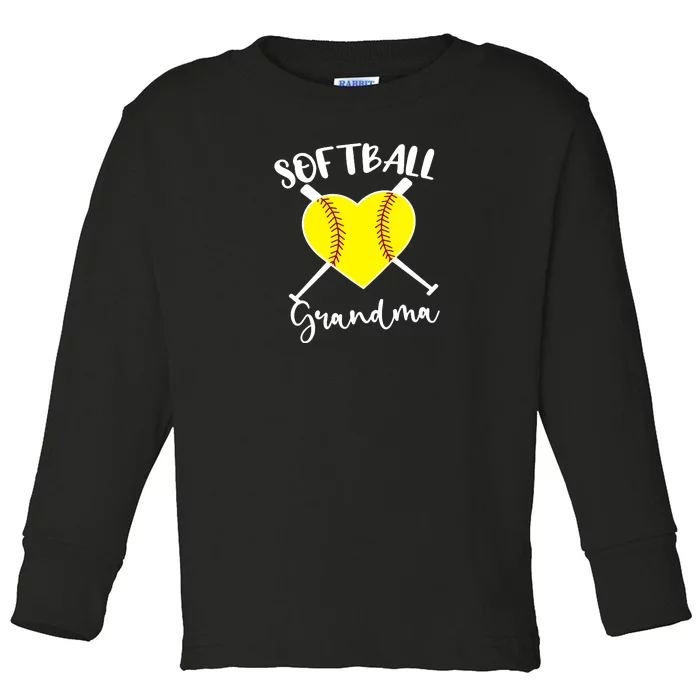 Softball Grandma Shirt Outfit Mothers Day Gift Toddler Long Sleeve Shirt