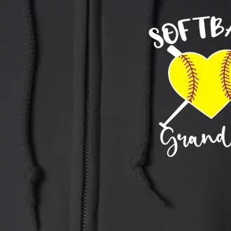 Softball Grandma Shirt Outfit Mothers Day Gift Full Zip Hoodie