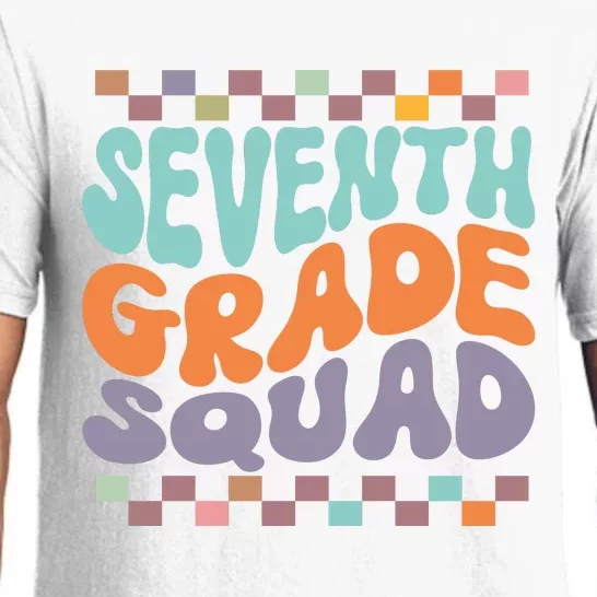 Seventh Grade Squad Retro Groovy Happy First Day Of School Gift Pajama Set