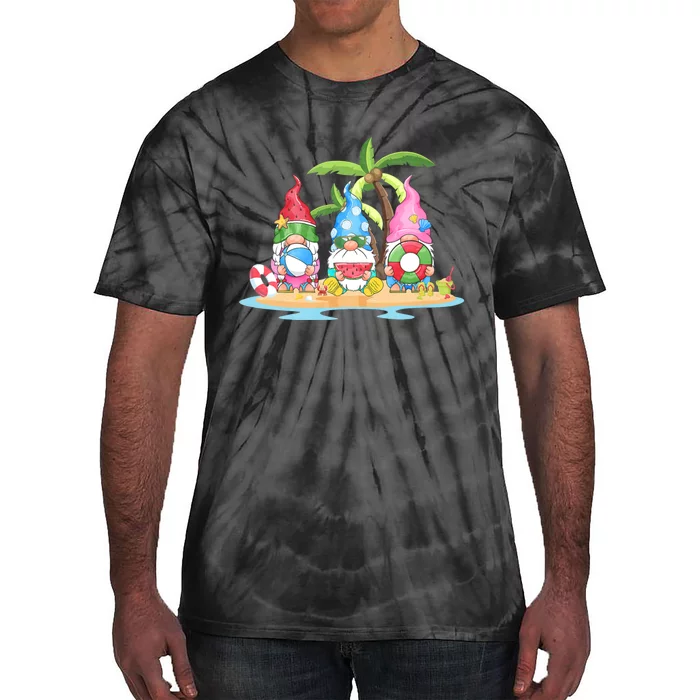 Sunflower Gnome Shows Heart & Love For Gardener And Summer Tie-Dye T-Shirt