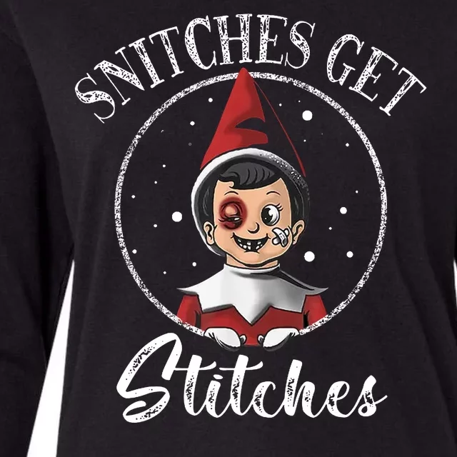 Snitches Get Stitches Womens Cotton Relaxed Long Sleeve T-Shirt