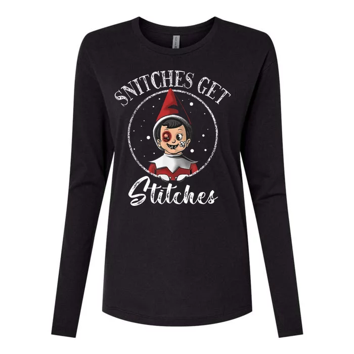 Snitches Get Stitches Womens Cotton Relaxed Long Sleeve T-Shirt