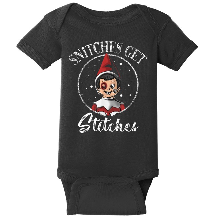 Snitches Get Stitches Baby Bodysuit