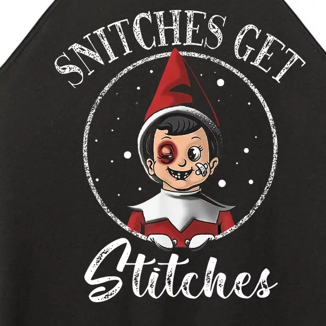 Snitches Get Stitches Women’s Perfect Tri Rocker Tank