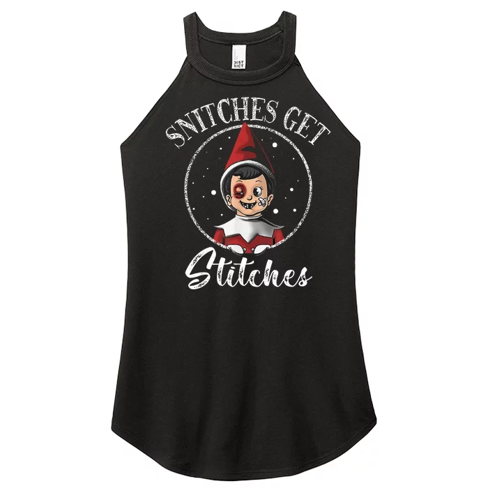 Snitches Get Stitches Women’s Perfect Tri Rocker Tank