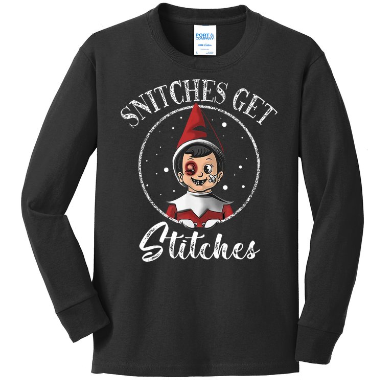 Snitches Get Stitches Kids Long Sleeve Shirt