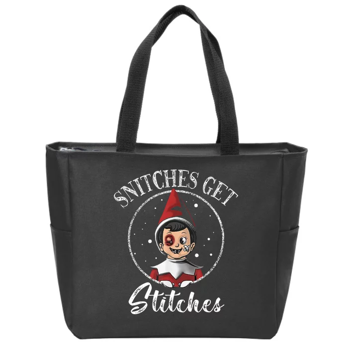 Snitches Get Stitches Zip Tote Bag