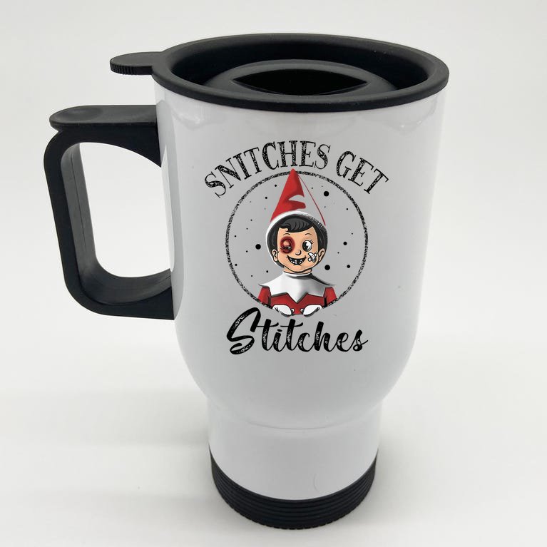 Snitches Get Stitches Stainless Steel Travel Mug