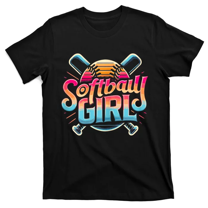 Softball Girl Softball Player Fan T-Shirt