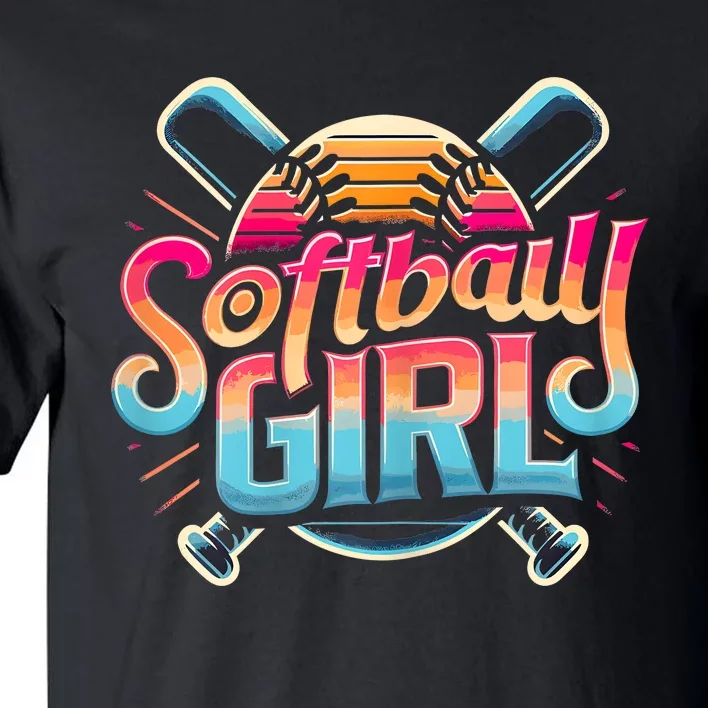 Softball Girl Softball Player Fan Tall T-Shirt