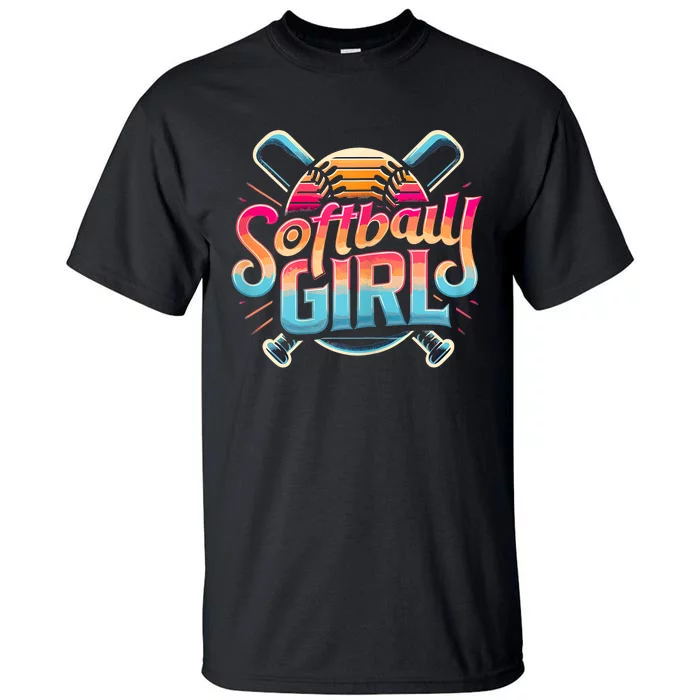 Softball Girl Softball Player Fan Tall T-Shirt