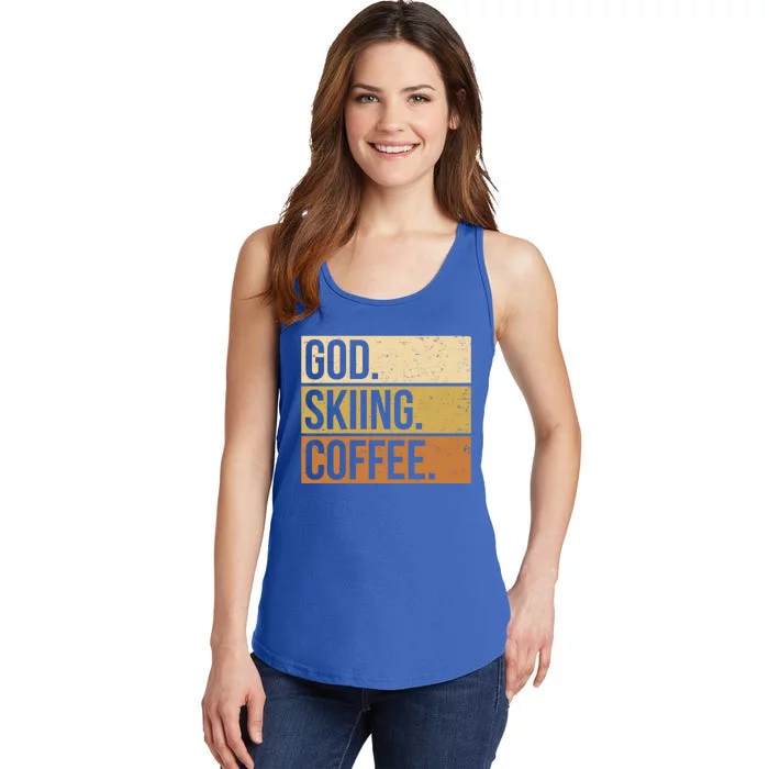 Ski God Skiing Coffee Skier Cute Gift Ladies Essential Tank