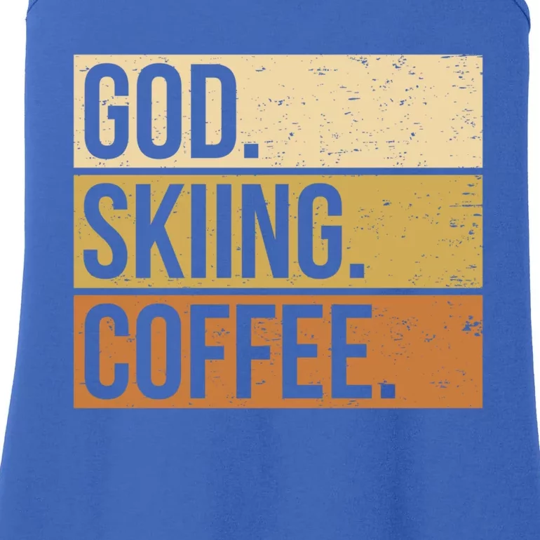 Ski God Skiing Coffee Skier Cute Gift Ladies Essential Tank