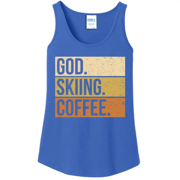 Ski God Skiing Coffee Skier Cute Gift Ladies Essential Tank