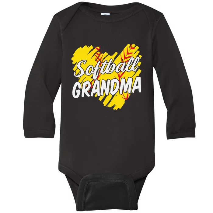 Softball Grandma Softball Designs For  Grandparents Baby Long Sleeve Bodysuit