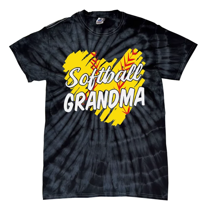 Softball Grandma Softball Designs For  Grandparents Tie-Dye T-Shirt