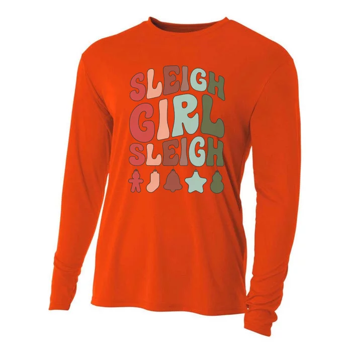 Sleigh Girl Sleigh Christmas Funny Cooling Performance Long Sleeve Crew