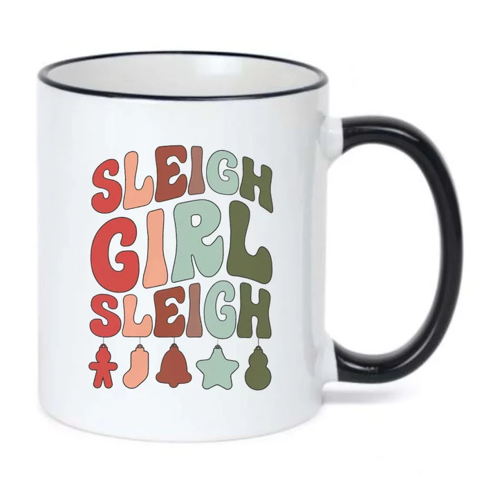 Sleigh Girl Sleigh Christmas Funny Black Color Changing Mug