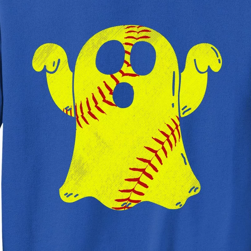 Softball Ghost Softball Lover Halloween Costume Tall Sweatshirt