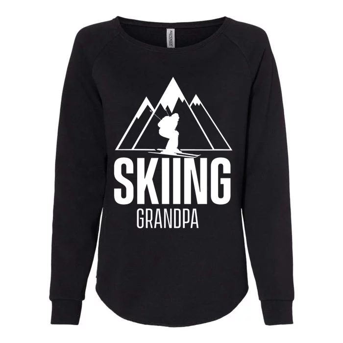 Skiing Grandpa Skier Ski Grandad Gift Womens California Wash Sweatshirt