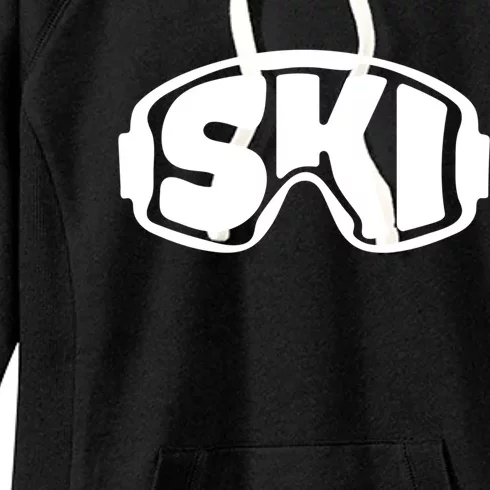 Ski Goggles Skiing Lover Funny Gift Women's Fleece Hoodie