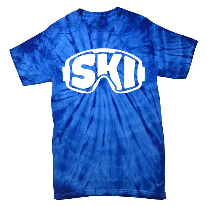 Ski Goggles Skiing Lover Funny Gift Tie-Dye T-Shirt