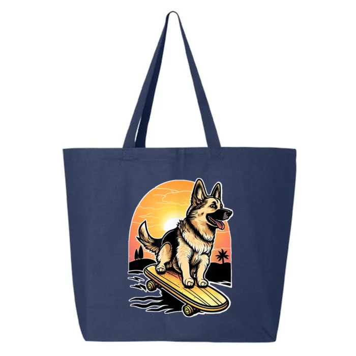 Skateboarding German Shepherd 25L Jumbo Tote