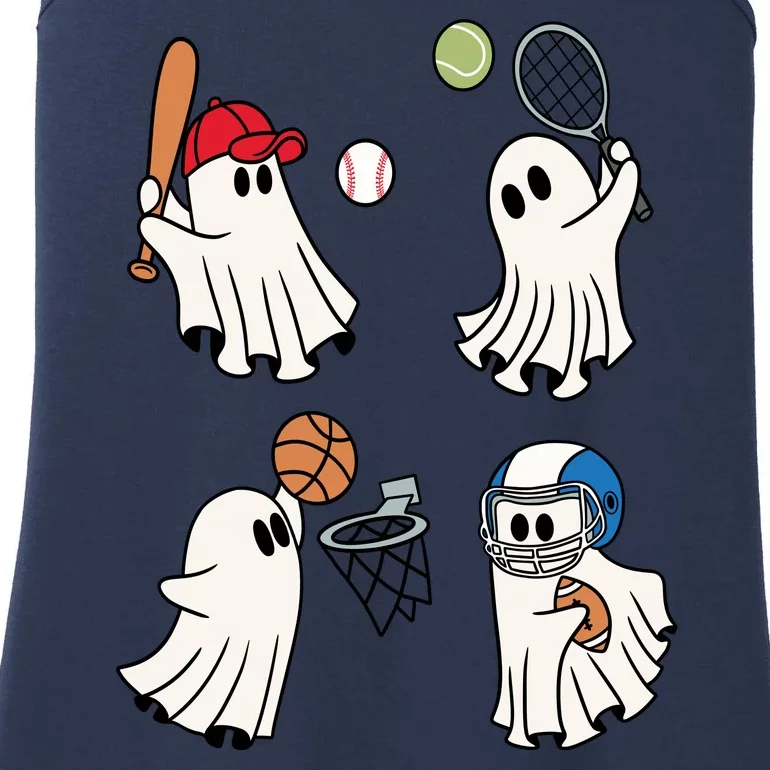 Spooky Ghost Sport Halloween Ladies Essential Tank