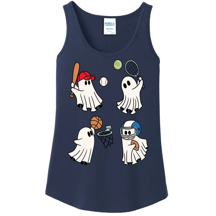 Spooky Ghost Sport Halloween Ladies Essential Tank