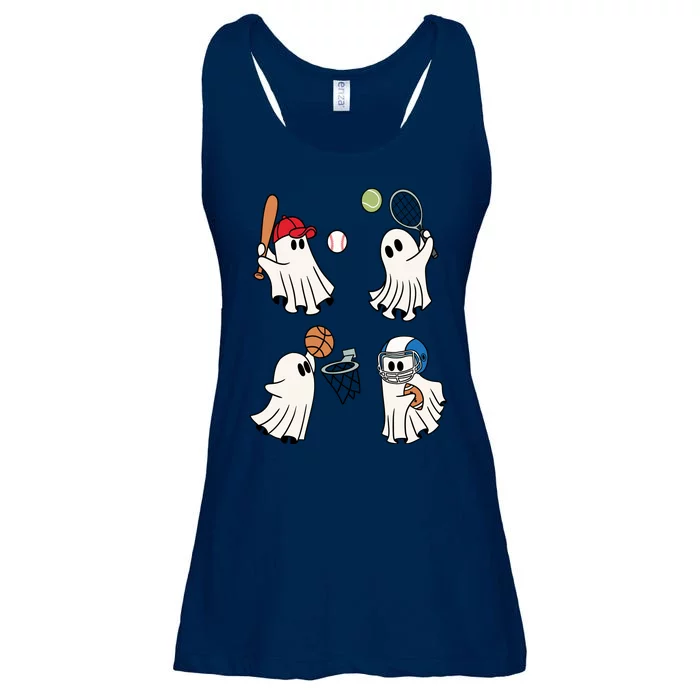 Spooky Ghost Sport Halloween Ladies Essential Flowy Tank