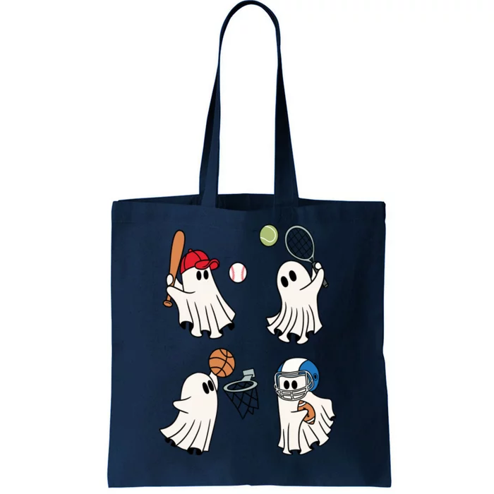 Spooky Ghost Sport Halloween Tote Bag