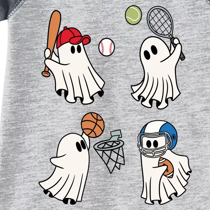 Spooky Ghost Sport Halloween Infant Baby Jersey Bodysuit