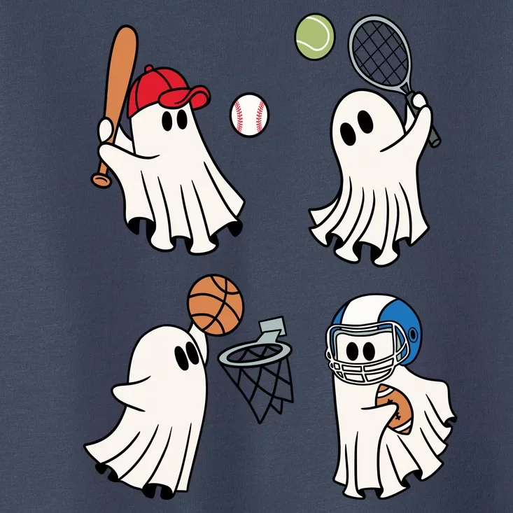 Spooky Ghost Sport Halloween Toddler T-Shirt