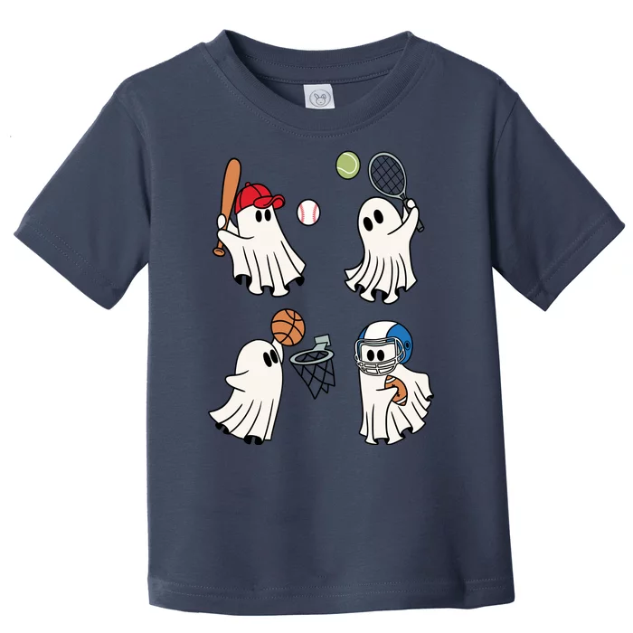 Spooky Ghost Sport Halloween Toddler T-Shirt