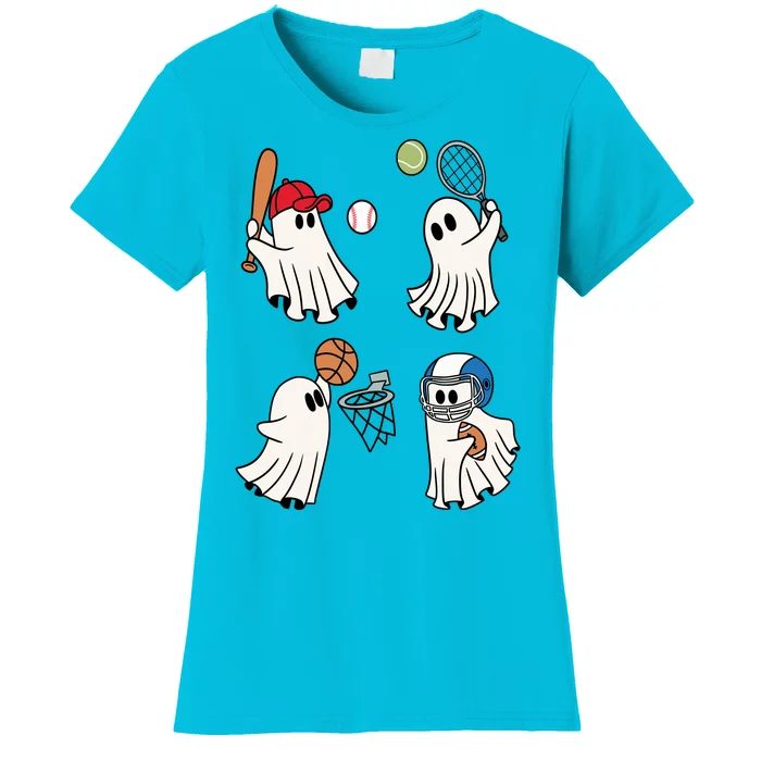 Spooky Ghost Sport Halloween Women's T-Shirt