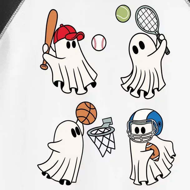 Spooky Ghost Sport Halloween Toddler Fine Jersey T-Shirt