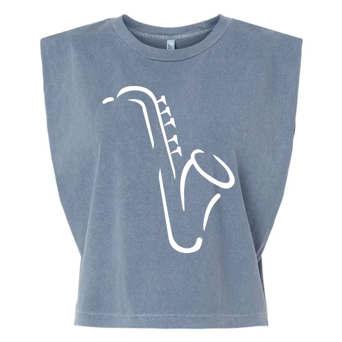 Saxophone Gift Garment-Dyed Women's Muscle Tee