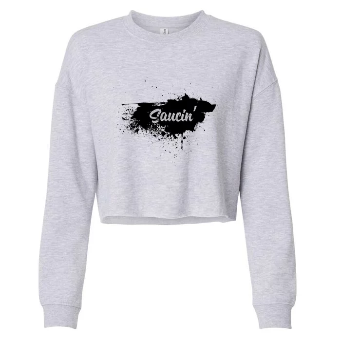 Saucin Gift Cropped Pullover Crew